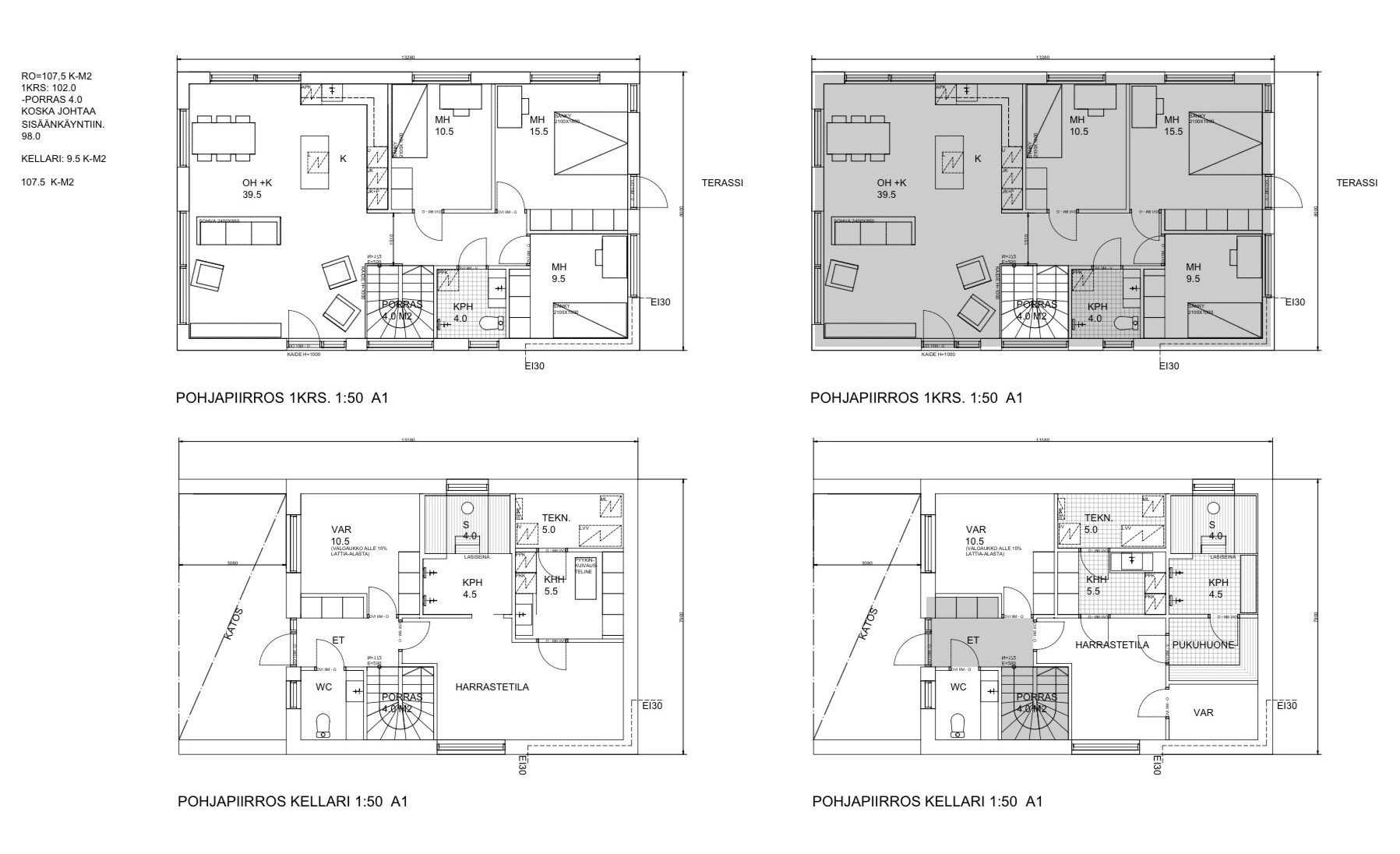 Pohjaratkaisuvaihtoehtoja